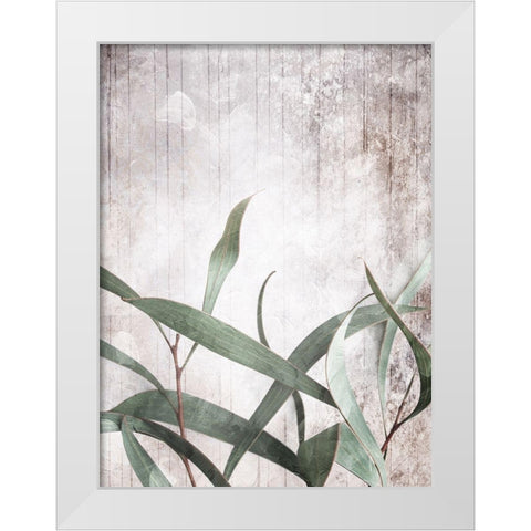 Washed Leaves White Modern Wood Framed Art Print by Villa, Mlli