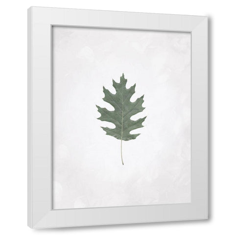 Washed Simple Leaf White Modern Wood Framed Art Print by Villa, Mlli