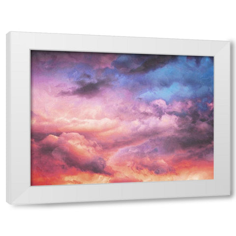 Colorful Cloud White Modern Wood Framed Art Print by Villa, Mlli