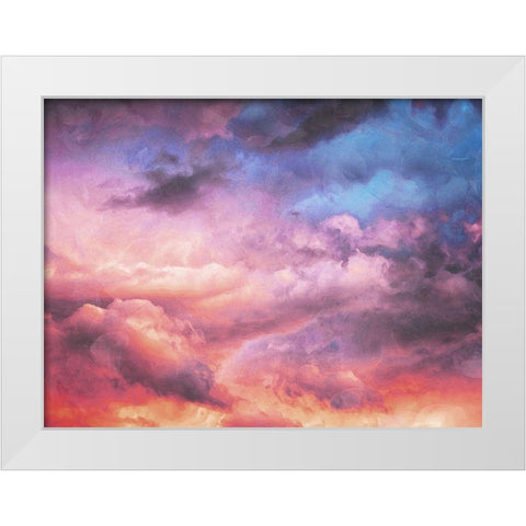 Colorful Cloud White Modern Wood Framed Art Print by Villa, Mlli