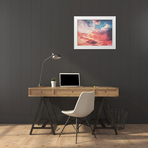 Colorful Cloud Mate White Modern Wood Framed Art Print by Villa, Mlli