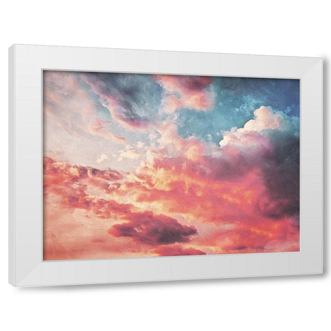 Colorful Cloud Mate White Modern Wood Framed Art Print by Villa, Mlli