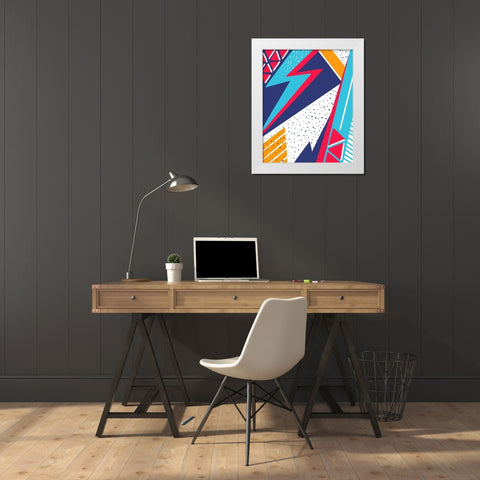 Strike White Modern Wood Framed Art Print by Villa, Mlli