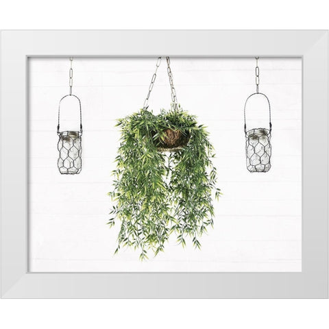 On The Porch White Modern Wood Framed Art Print by Villa, Mlli