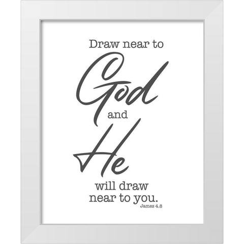 God White Modern Wood Framed Art Print by Villa, Milli