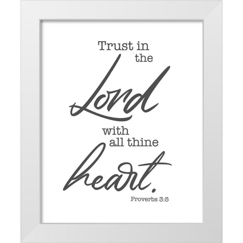 Heart White Modern Wood Framed Art Print by Villa, Milli