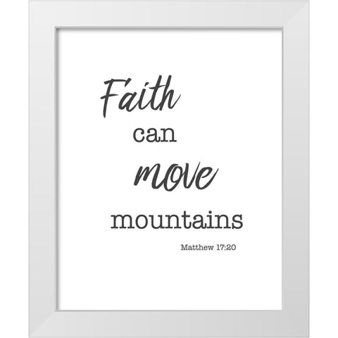 Faith White Modern Wood Framed Art Print by Villa, Milli