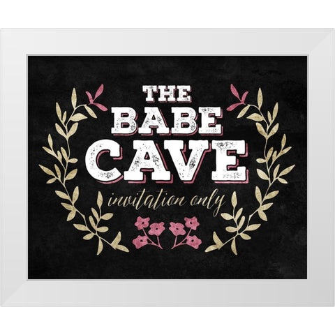 The Babe Cave White Modern Wood Framed Art Print by Villa, Mlli