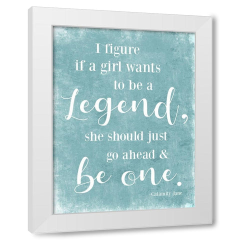 Legend White Modern Wood Framed Art Print by Villa, Mlli