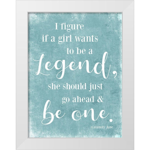 Legend White Modern Wood Framed Art Print by Villa, Mlli