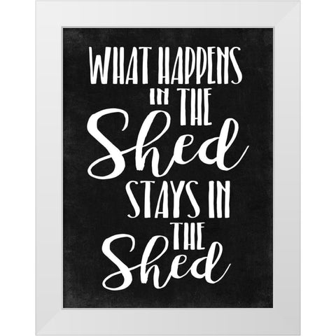 What Happens B/W White Modern Wood Framed Art Print by Villa, Mlli