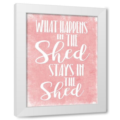 What Happens White Modern Wood Framed Art Print by Villa, Mlli