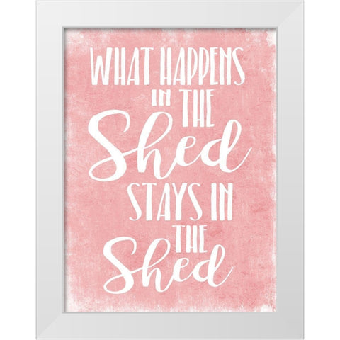 What Happens White Modern Wood Framed Art Print by Villa, Mlli