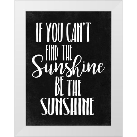Sunshine B/W White Modern Wood Framed Art Print by Villa, Mlli