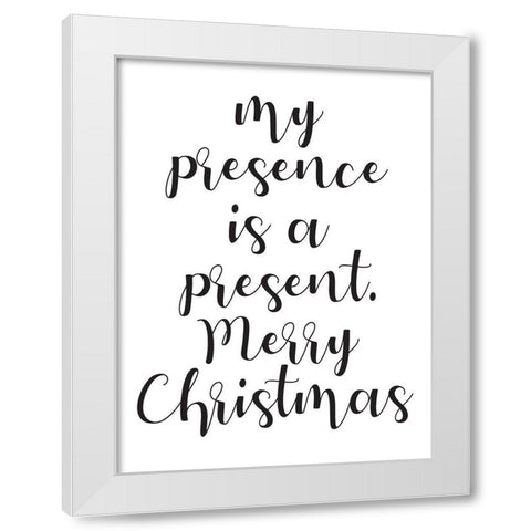 A Present White Modern Wood Framed Art Print by Villa, Milli