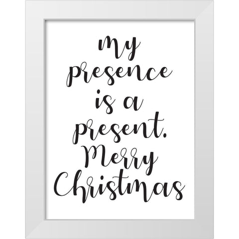 A Present White Modern Wood Framed Art Print by Villa, Milli