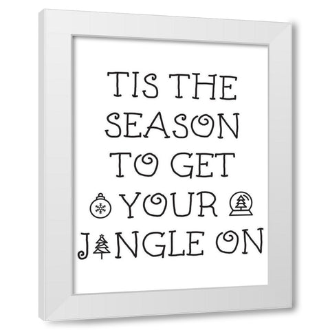 Jingle On White Modern Wood Framed Art Print by Villa, Milli