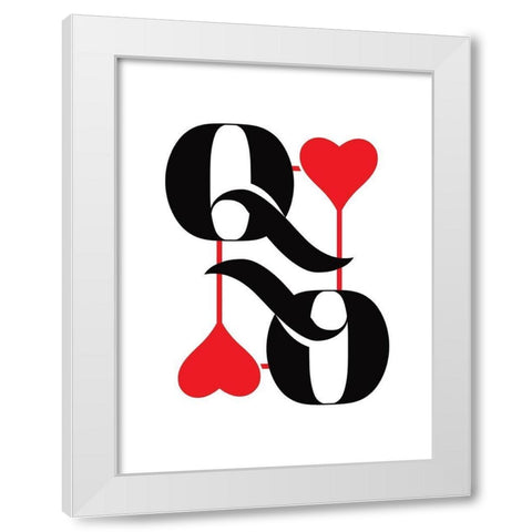 Queen White Modern Wood Framed Art Print by Villa, Milli