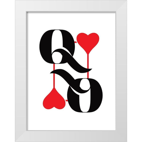 Queen White Modern Wood Framed Art Print by Villa, Milli