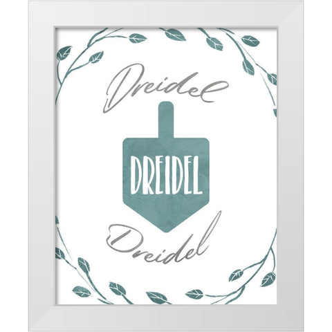 Dreidel White Modern Wood Framed Art Print by Villa, Milli