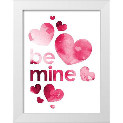 Be Mine White Modern Wood Framed Art Print by Villa, Milli