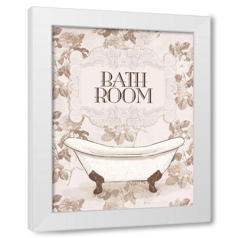 Bathroom White Modern Wood Framed Art Print by Villa, Milli