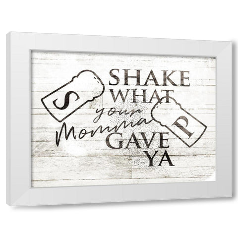 Shake What White Modern Wood Framed Art Print by Villa, Milli