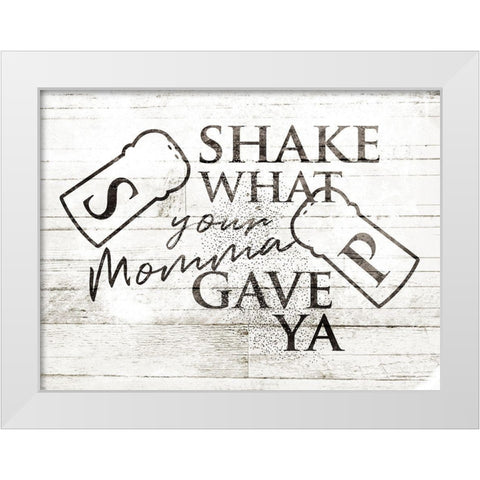 Shake What White Modern Wood Framed Art Print by Villa, Milli