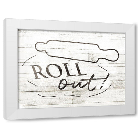 Roll Out White Modern Wood Framed Art Print by Villa, Milli