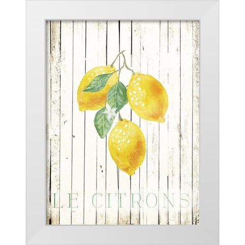 Wood Le Citrons White Modern Wood Framed Art Print by Villa, Milli