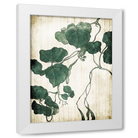 Hanging Leaves White Modern Wood Framed Art Print by Villa, Milli
