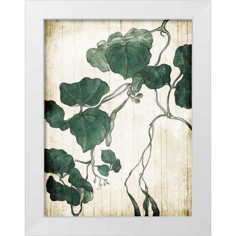 Hanging Leaves White Modern Wood Framed Art Print by Villa, Milli