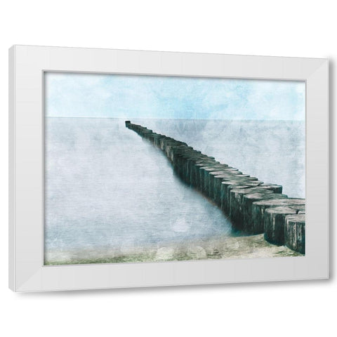 Wood Off The Coast White Modern Wood Framed Art Print by Villa, Milli