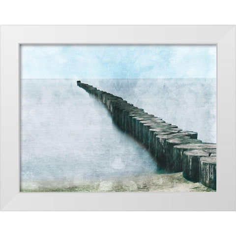 Wood Off The Coast White Modern Wood Framed Art Print by Villa, Milli