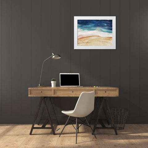 Sea Flow White Modern Wood Framed Art Print by Villa, Milli