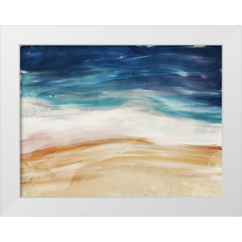 Sea Flow White Modern Wood Framed Art Print by Villa, Milli