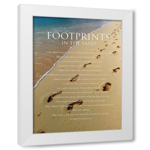 Footprints White Modern Wood Framed Art Print by Villa, Milli