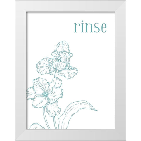 Rinse White Modern Wood Framed Art Print by Villa, Milli