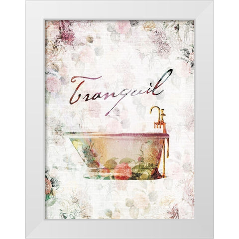 Vintage Tranquil Tub White Modern Wood Framed Art Print by Villa, Milli
