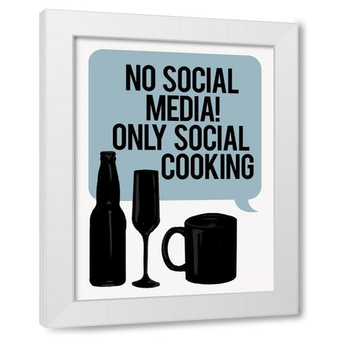 Bubble No Social Media White Modern Wood Framed Art Print by Villa, Milli