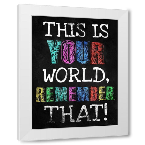 Your World White Modern Wood Framed Art Print by Villa, Milli
