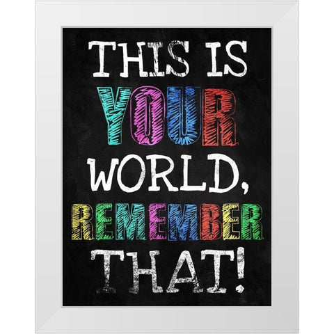 Your World White Modern Wood Framed Art Print by Villa, Milli
