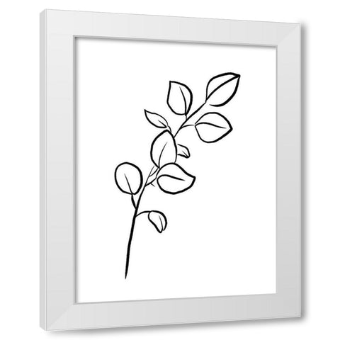 Simple Flowers 3 White Modern Wood Framed Art Print by Villa, Milli