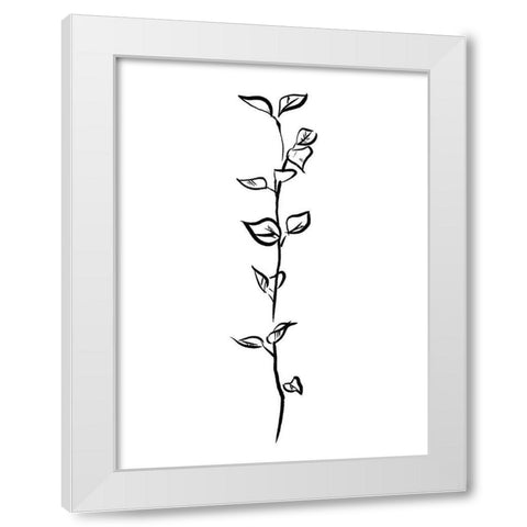 Simple Flowers 4 White Modern Wood Framed Art Print by Villa, Milli