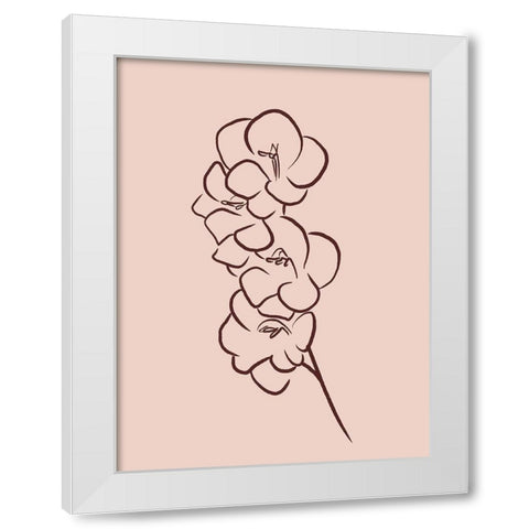 Simple Rose Flowers 3 White Modern Wood Framed Art Print by Villa, Milli