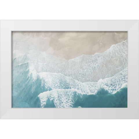 Calm Beach White Modern Wood Framed Art Print by Villa, Milli