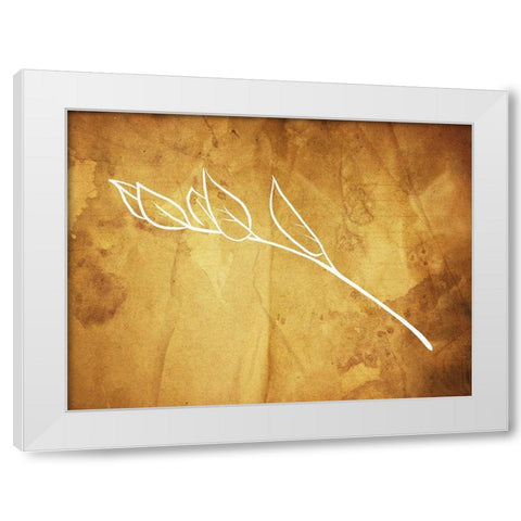 Simple ReGold Flower White Modern Wood Framed Art Print by Villa, Milli