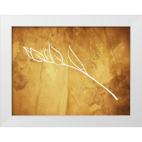 Simple ReGold Flower White Modern Wood Framed Art Print by Villa, Milli
