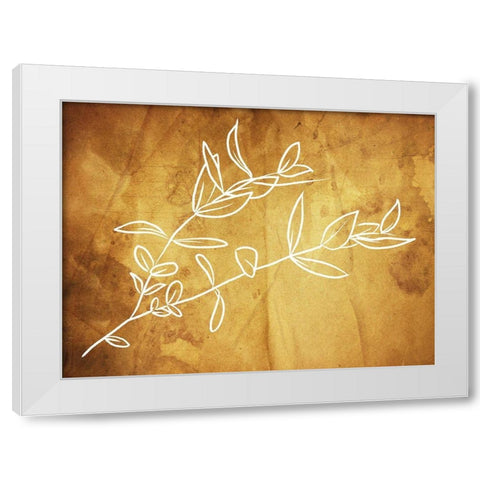 Simple ReGold Flower 2 White Modern Wood Framed Art Print by Villa, Milli