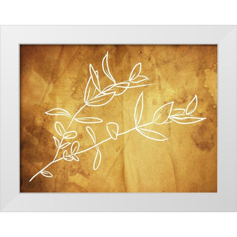 Simple ReGold Flower 2 White Modern Wood Framed Art Print by Villa, Milli